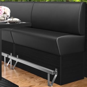 DENVER | Gastro Hochbank | B:H 100 x 133 cm | Schwarz | Glatt | Leder