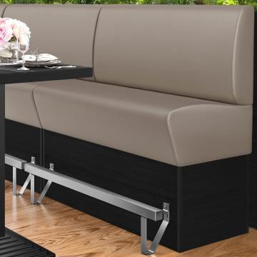 DENVER | Gastro Hochbank | B:H 140 x 133 cm | Taupe | Glatt | Leder