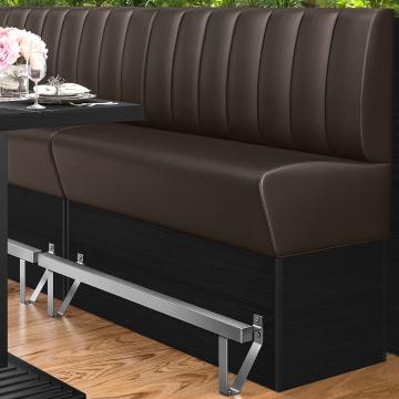 DENVER | Gastro Hochbank | B:H 180 x 133 cm | Braun | Gestreift | Leder