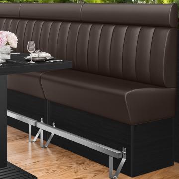DENVER | Gastro Hochbank | B:H 200 x 158 cm | Braun | Gestreift | Leder