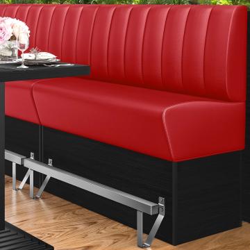 DENVER | Gastro Hochbank | B:H 100 x 133 cm | Rot | Gestreift | Leder