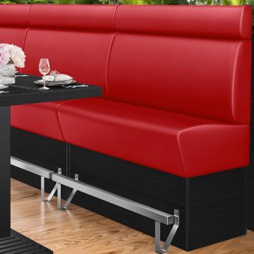 DENVER | Gastro Hochbank | B:H 120 x 158 cm | Rot | Glatt | Leder