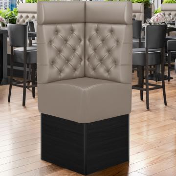 DENVER | Gastro Eckbank | B:H 64 x 158 cm | Taupe | Chesterfield | Leder