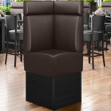 DENVER | Gastro Eckbank | B:H 64 x 158 cm | Braun | Glatt | Leder
