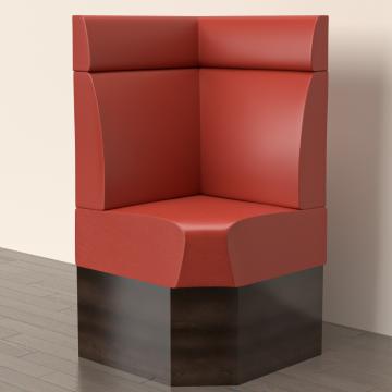 DENVER | Gastro Eckbank | B:H 60 x 158 cm | Rot | Glatt | Leder