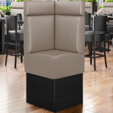 DENVER | Gastro Eckbank | B:H 64 x 158 cm | Taupe | Glatt | Leder