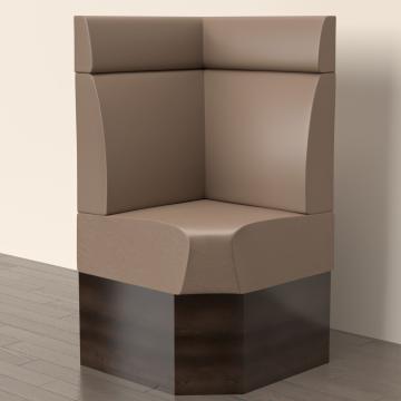 DENVER | Gastro Eckbank | B:H 60 x 158 cm | Taupe | Glatt | Leder