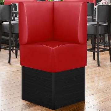 DENVER | Gastro Eckbank | B:H 64 x 133 cm | Rot | Glatt | Leder