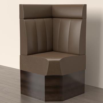 DENVER | Gastro Eckbank | B:H 60 x 158 cm | Braun | Gestreift | Leder