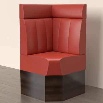 DENVER | Gastro Eckbank | B:H 60 x 158 cm | Rot | Gestreift | Leder