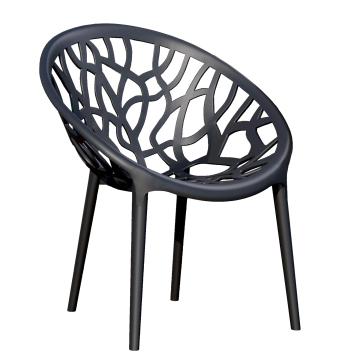AMAZONAS | Designer plaststol | Svart | plast | Stabelbar