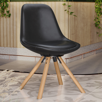 STELA | Designtuoli | Musta | Nahka