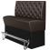 DENVER | Hög restaurangsoffa | B:H 140 x 133 cm | Brun | Chesterfield | Läder