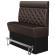 DENVER | Hög restaurangsoffa | B:H 120 x 158 cm | Brun | Chesterfield | Läder