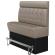 DENVER | Hög restaurangsoffa | B:H 140 x 158 cm | Taupe | Chesterfield-knapp | Läder
