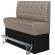 DENVER | Hög restaurangsoffa | B:H 100 x 133 cm | Taupe | Chesterfield-knapp | Läder