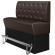 DENVER | Hög restaurangsoffa | B:H 180 x 133 cm | Brun | Chesterfield romb | Läder
