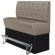 DENVER | Hög restaurangsoffa | B:H 100 x 133 cm | Taupe | Chesterfield romb | Läder