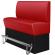 DENVER | Counter Height Banquette Bench | W:H 140 x 133 cm | Red | Smooth | Leather