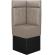 DENVER | Hörnsoffa till restaurang | B:H 64 x 158 cm | Taupe | Chesterfield-knapp | Läder