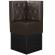DENVER | Hörnsoffa till restaurang | B:H 64 x 133 cm | Brun | Chesterfield romb | Läder