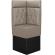DENVER | Hörnsoffa till restaurang | B:H 64 x 158 cm | Taupe | Chesterfield romb | Läder