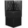DENVER | Hörnsoffa till restaurang | B:H 64 x 133 cm | Svart | Chesterfield romb | Läder
