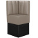 DENVER | Hörnsoffa till restaurang | B:H 64 x 133 cm | Taupe | Randig | Läder