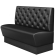 DENVER | Gastro-istuin | syvyys: 100 x 103 cm | Musta | Chesterfield | Nahkaa | Jalkalistassa: Wenge