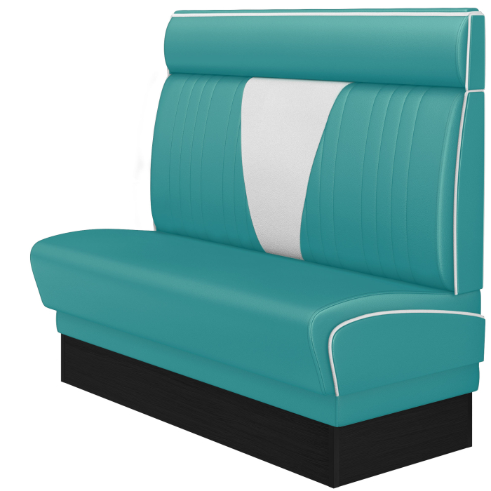 DINER VEGAS 2 | Banco American Diner | Ancho:Alto 120 x 123 cm | Acolchado en V | Turquesa | Cuero
