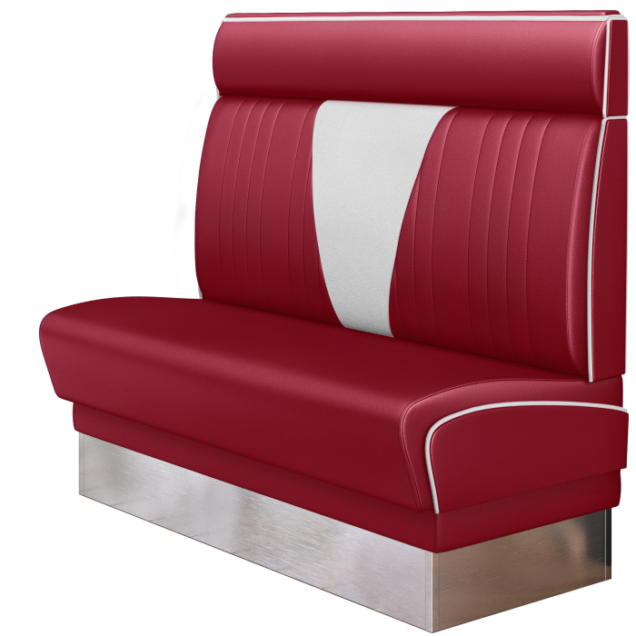 DINER VEGAS 3 | American Diner Bench | W:H 160 x 123 cm | V-quilting | Red | Leather