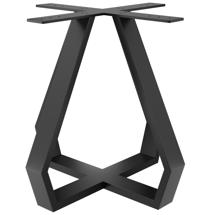 DIAMOND | Bistro Tischgestell | Höhe: 72 cm | Fuß: 48 x 48 cm | Schwarz