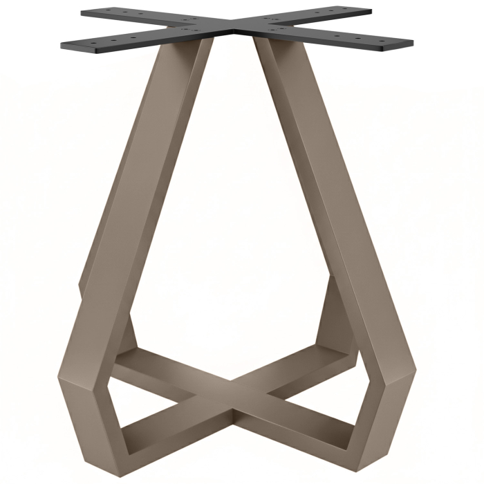 DIAMANT | Bistro Tafelpoten | Hoogte: 72 cm | Voet: 44 x 44 cm | Taupe