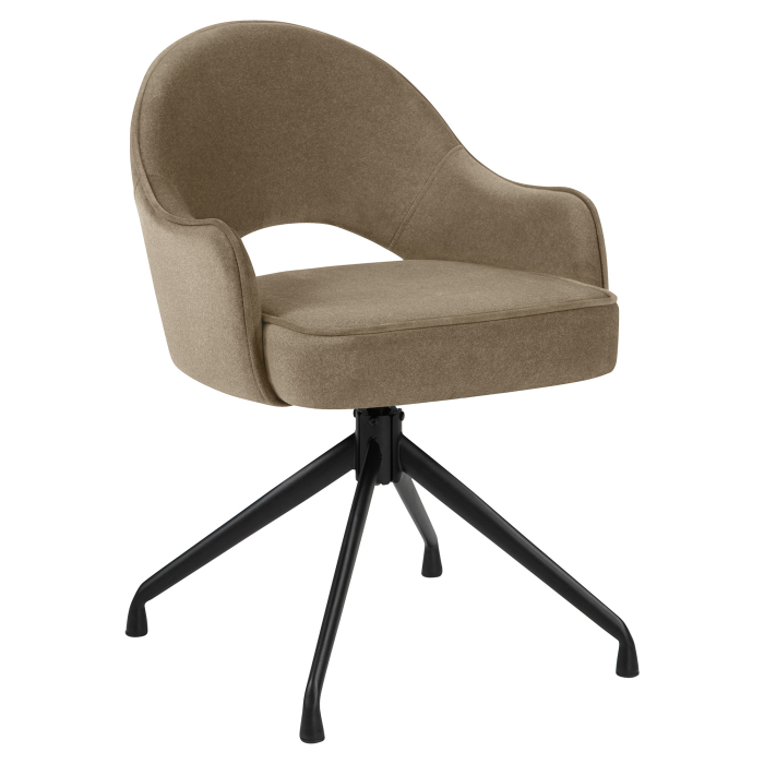 Diana | Hotelli Stuhl | Taupe | Sametti | Kääntöjalka