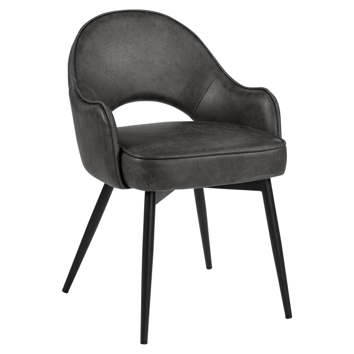 Diana | Hotellstol | Svart | Läder