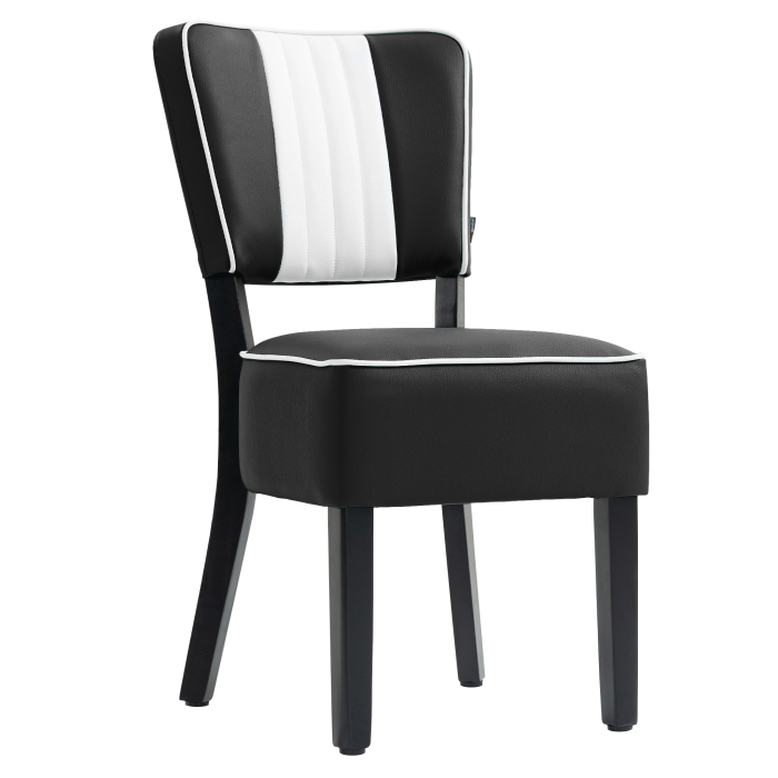 DINER | Bistrostol | Sort | Læder