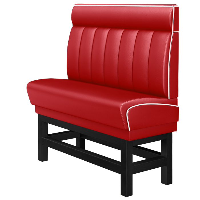 DINER 1 | Diner Hochbank | B:H 160 x 153 cm | Gestreift | Rot | Leder