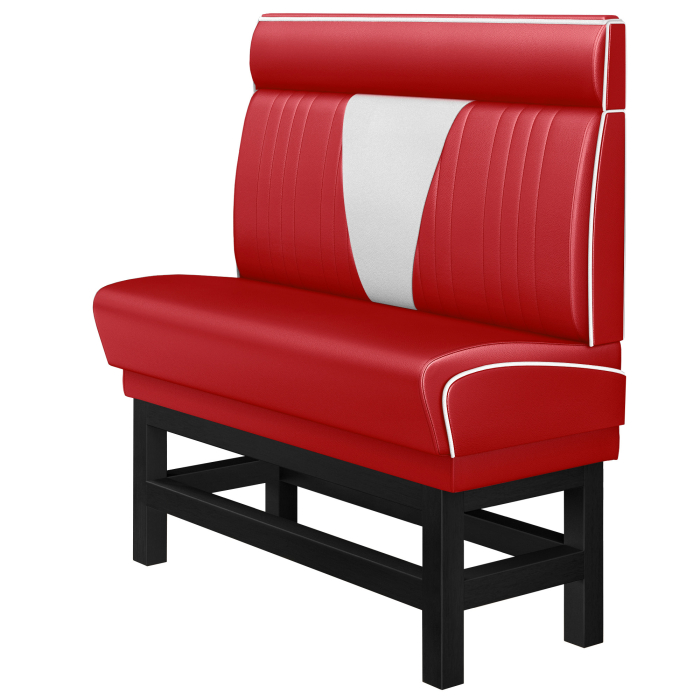 DINER VEGAS 1 | Diner Hochbank | B:H 120 x 153 cm | V-Steppung | Rot | Leder