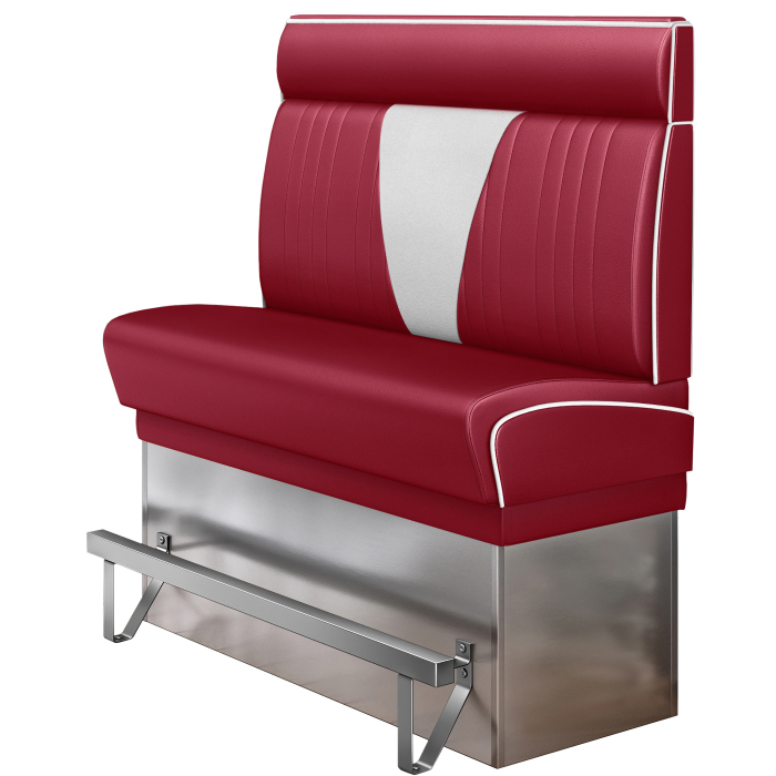 DINER VEGAS 3 | Diner Hochbank | B:H 200 x 153 cm | V-Steppung | Rot | Leder