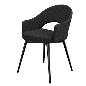 Diana | Hotel Stoel | Donker Grijs | Teddystof
