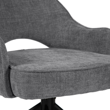 Diana | Hotel Stoel | Grijs | Stof/Textiel | Draaiende voet
