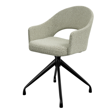Diana | Hotel Stuhl | Beige | Teddystoff | Drehfuß