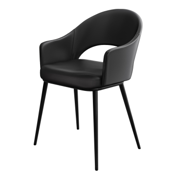 DIANA | Hotelstol | Læder | Sort