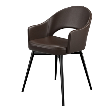 Diana | Hotel Stuhl | Braun | Leder