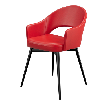 Diana | Hotel Stuhl | Rot | Leder