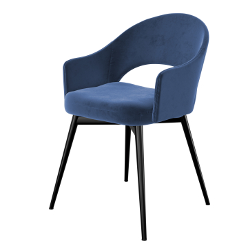 Diana | Hotel Stuhl | Blau | Samt