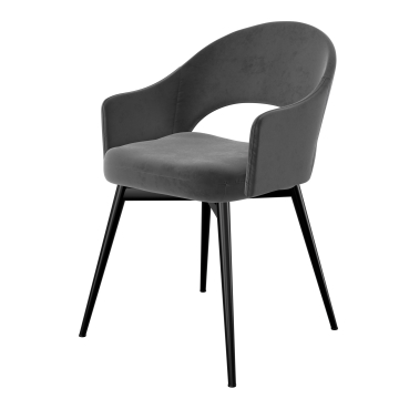 Diana | Hotel Stuhl | Grau | Samt