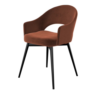 Diana | Hotel Stuhl | Rot Bronze | Samt