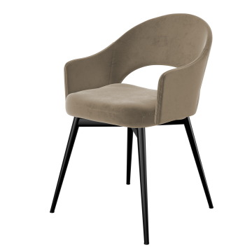 Diana | Hotel Stuhl | Taupe | Samt