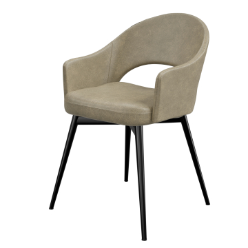 Diana | Hotel Stuhl | Beige | Leder
